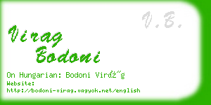 virag bodoni business card